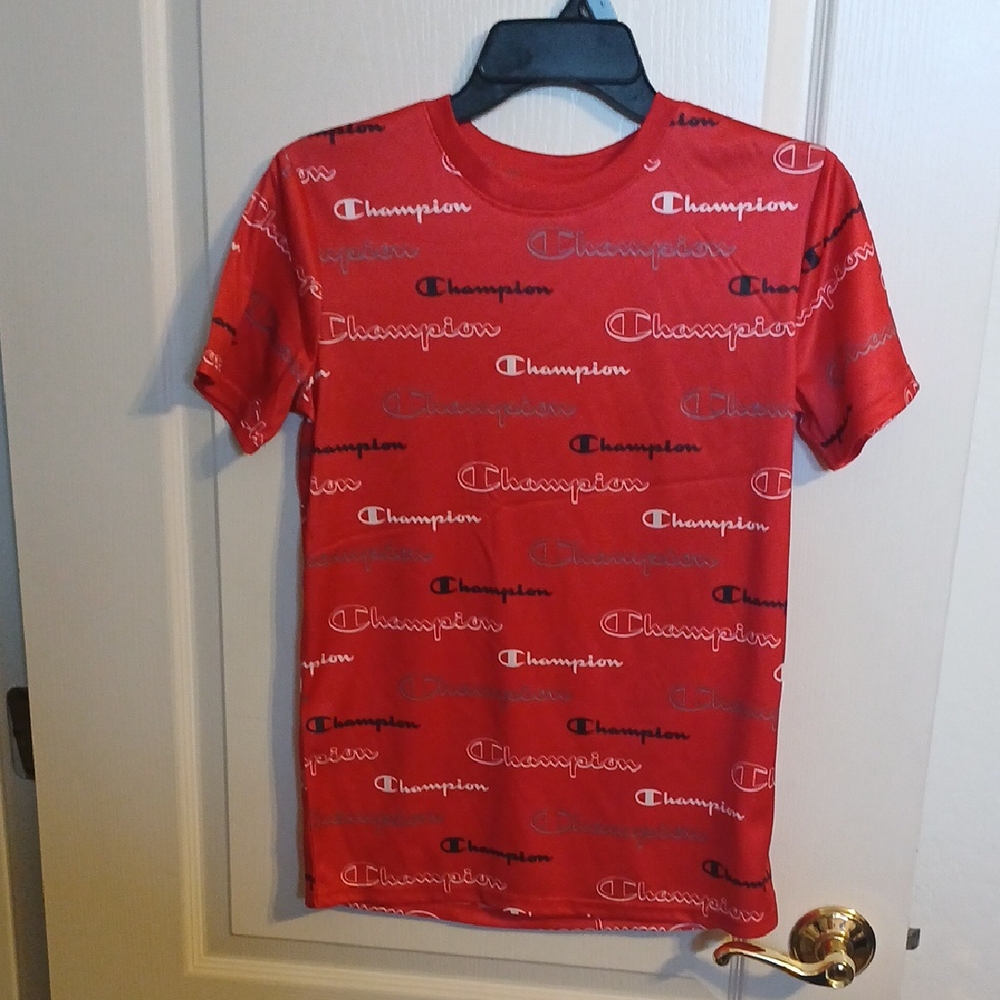 NWOT -  Boys Champion Red Logo Tee - Size 14/16